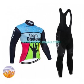 Set Langarmtrikot + Trägerhose Lange Winter Thermal Fleece 2022 Team Qhubeka N001